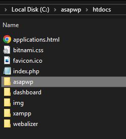 xampp htdocs create site folder