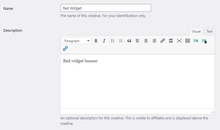 affiliatewp creative name description