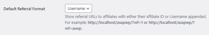 affiliatewp default referral format