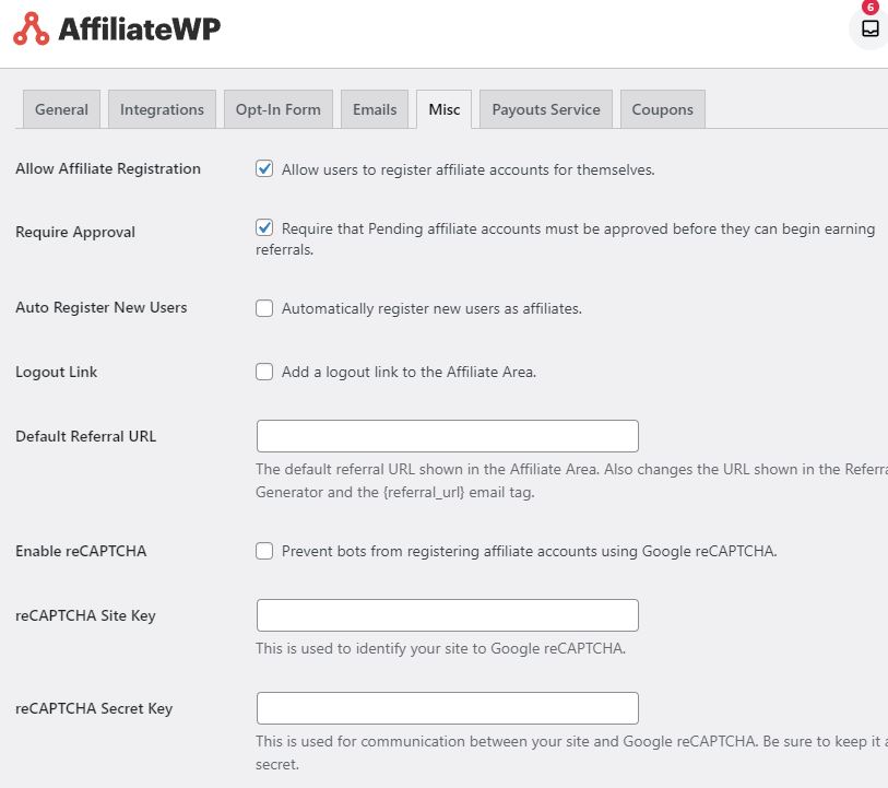 affiliatewp misc