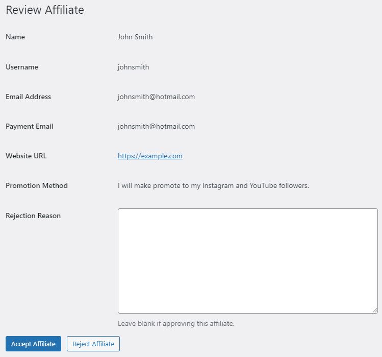 affiliatewp review affiliate