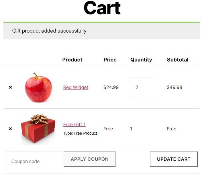 free gifts for woocommerce cart test 2