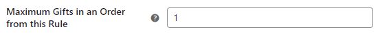 free gifts for woocommerce maximum number of gifts per order 1