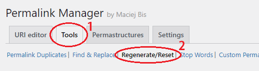 permalinks manager tools