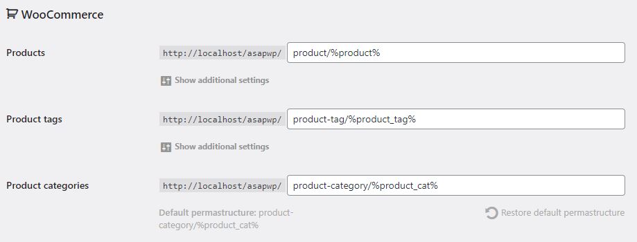 permalinks manager woocommerce permalinks
