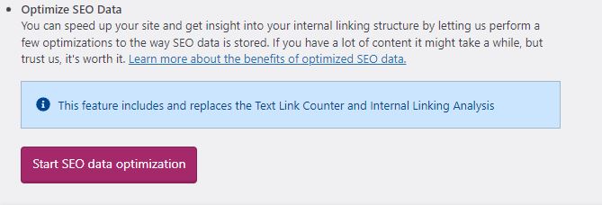 yoast optimize seo data