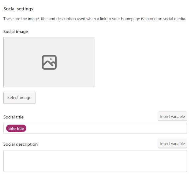 yoast search appearance social settings