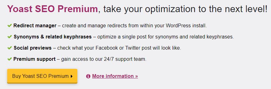 yoast seo premium features