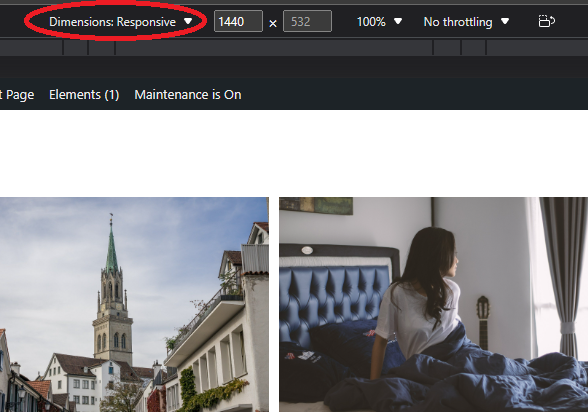 inspect element responsive view