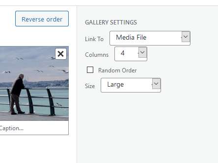 wordpress edit gallery columns